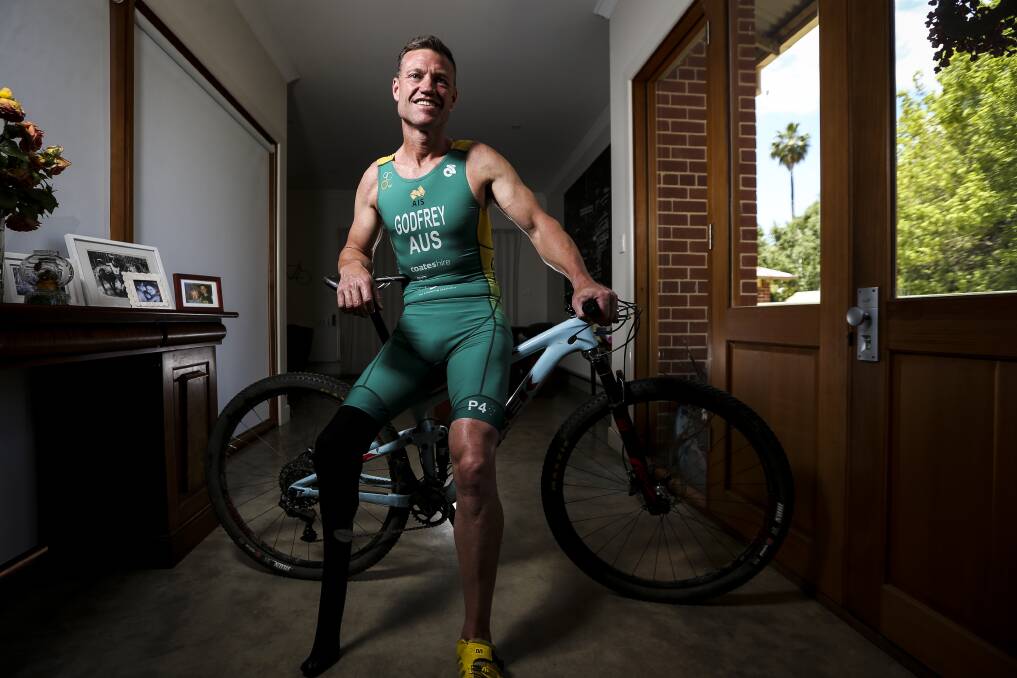 NATIONAL CALL-UP: Fresh from winning the Oceania Championships in Devonport this month, Justin Godfrey will represent Australia at the World Para-Triathlon Series.