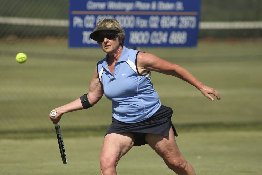 TOP NOTCH: A three-set haul from Chris Essex helped Furst to a strong victory against Moscher in section one ladies action at the Albury grass courts.