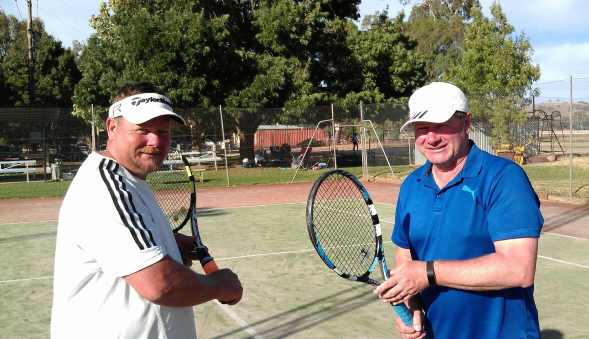 HOME TEAM: Bungowannah pairing Hayden Jelbart and Greg White are preparing for the annual Bungowannah doubles tournament on March 4.