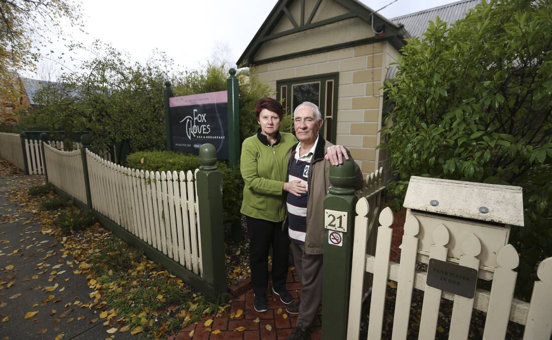 FRUSTRATED: Sheila and John Rademan, of Foxgloves B and B in Beechworth, can't understand why an efficient booking system was taken away with no consultation.