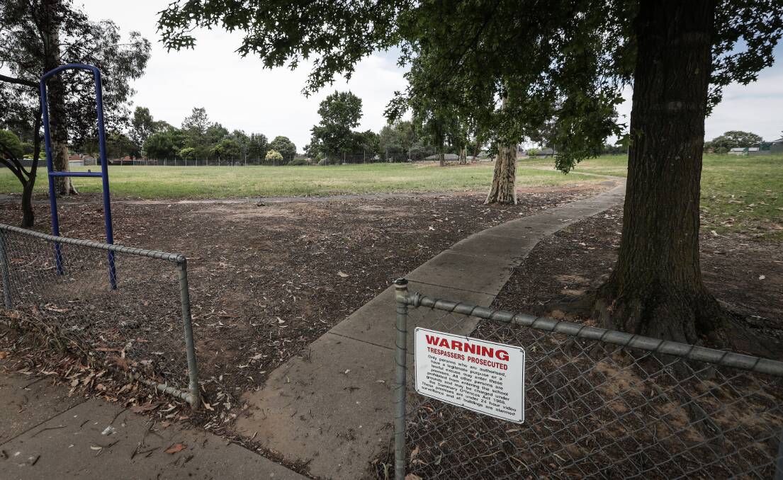 From school rooms to bedrooms: The former Wodonga South Primary School site is to be rezoned for housing. Picture: JAMES WILTSHIRE 
