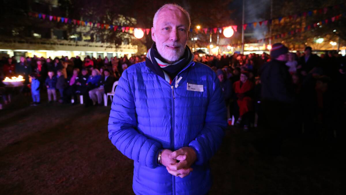 Patrick McGorry pictured at the Albury-Wodonga Winter Solstice in 2015.