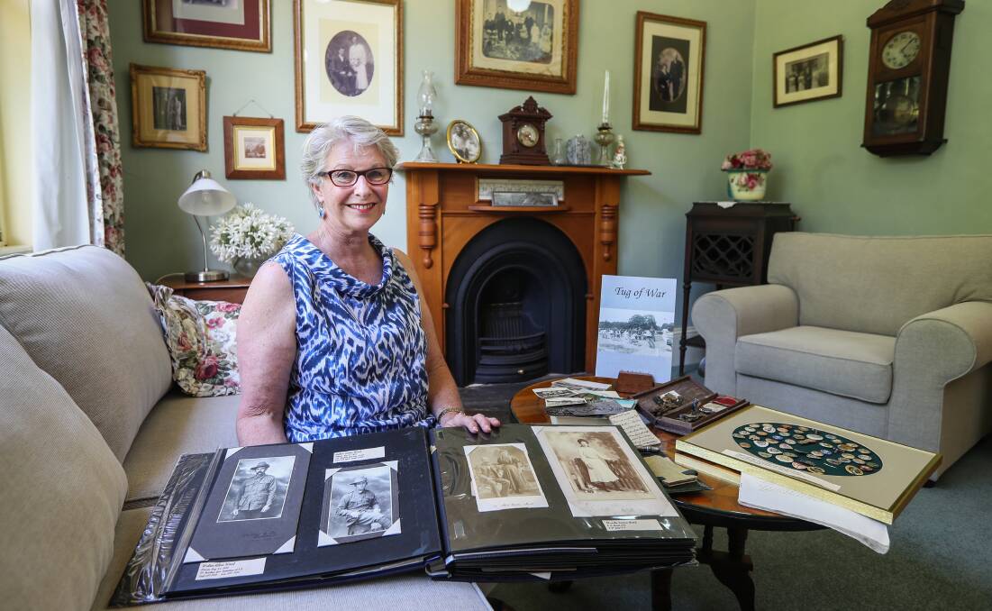 HISTORY: Robyn Wood of Georges Creek has contributed local content to the Tallangatta showing of a State Library Victoria exhibition on World War I. Mrs Wood will also be speaking on Wednesday. Picture: MARK JESSER