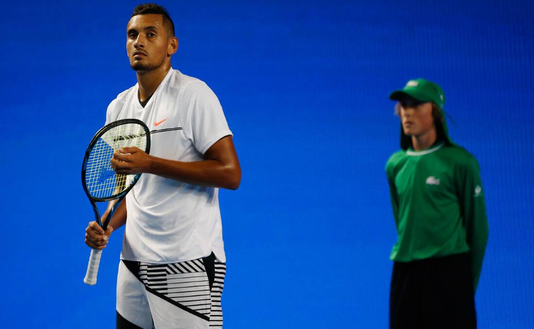 QUITE THE SHOW: A reader says it was impossible not to laugh at the show of petulance by Nick Kyrgios at his press conference on Wednesday night. Picture: GETTY
