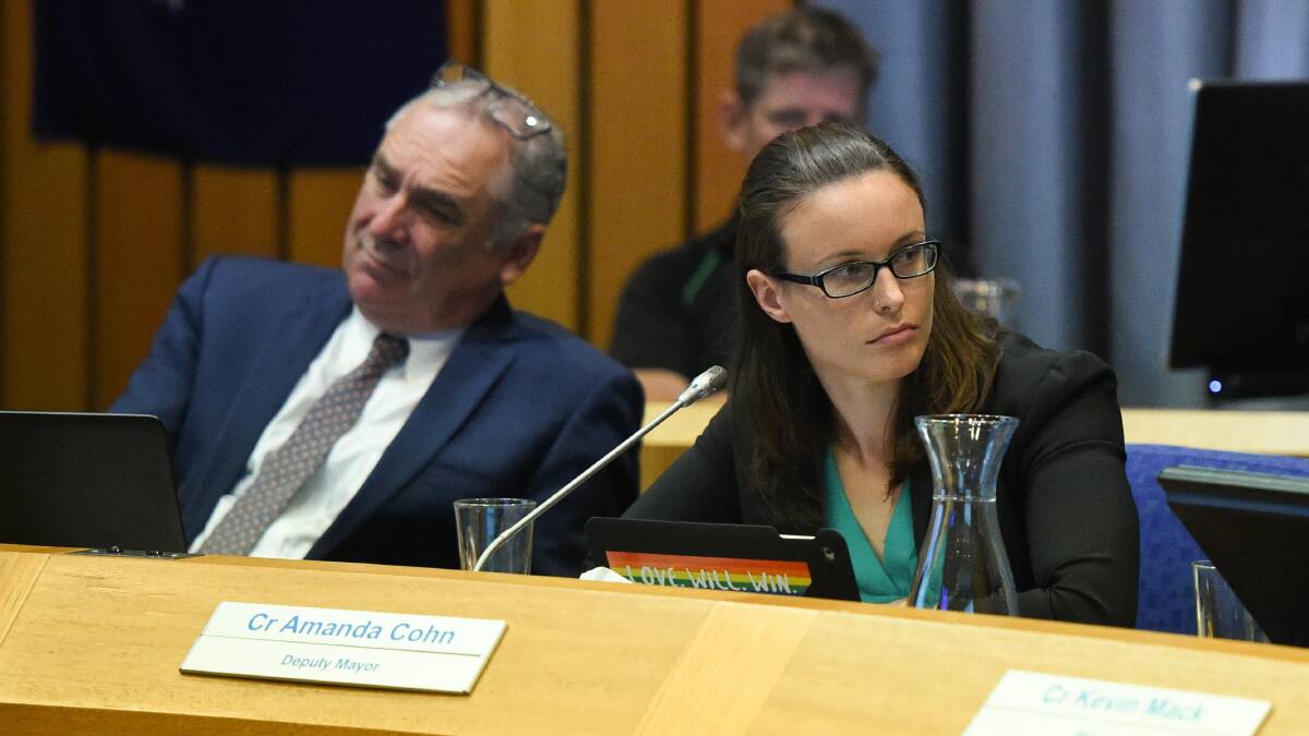 NO VOTE: Deputy mayor Amanda Cohn lost her bid for the creation of an exclusion zone around the Englehardt Street abortion clinic at Monday's Albury Council meeting.