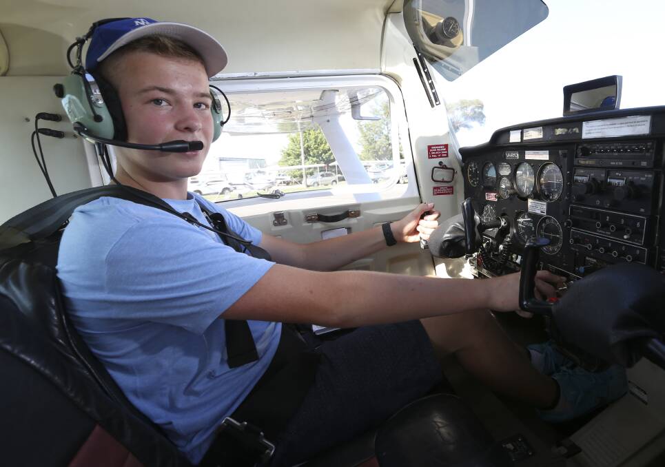IN CONTROL: After the age to apply for a recreational pilot licence was lowered from 16 to 15 in 2014, Jack aimed to make his first solo flight on his birthday.  