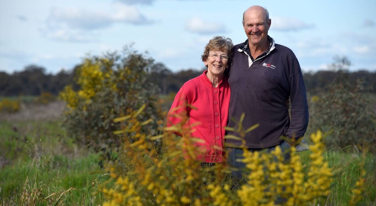 PROUD: Margaret and Ben Playford are handing over their Coreen farm to their grandson and hope he will continue building the wildlife corridor established through the connected corridors project. Pictures: MARK JESSER