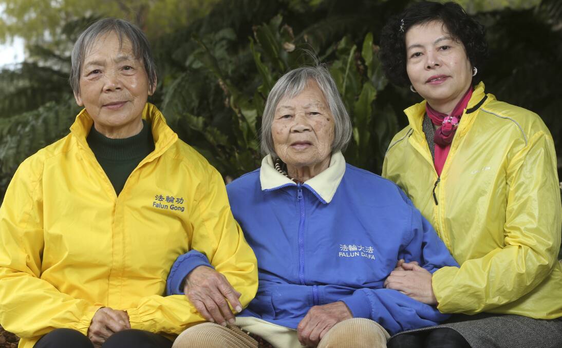 ADVOCATES: Xiaofang Wang, Fuying Li and Xiao Hong Wu are part of a group of activists collecting petitions to call on the federal government to take action against organ harvesting in China. Picture: ELENOR TEDENBORG
