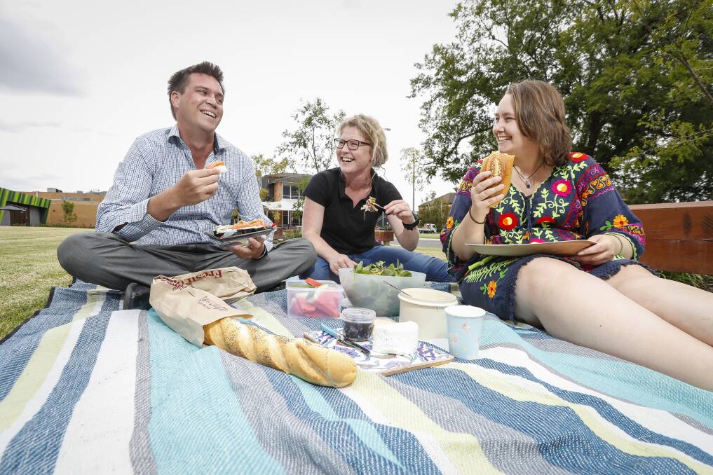 EAT YOUR HEART OUT: Millennials top the list for eating out across all age groups and Border residents Rod Marton, Christine MacRae and Kirsten Pickering wouldn't change their ways for anything. Picture: JAMES WILTSHIRE