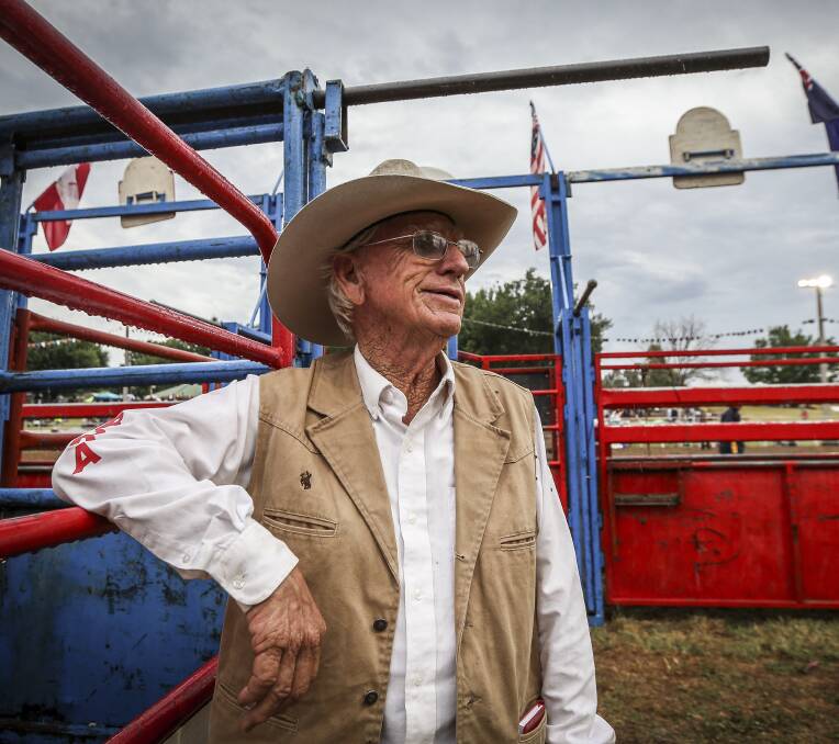 STARTER: Rodeo contractor John Gill says the Myrtleford event attracts riders from across the nation. 