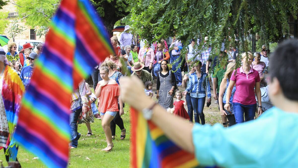 More than 700 people walked the streets of Beechworth to celebrate diversity in the community and support for LGBTQI people. Pictures by James Wiltshire
