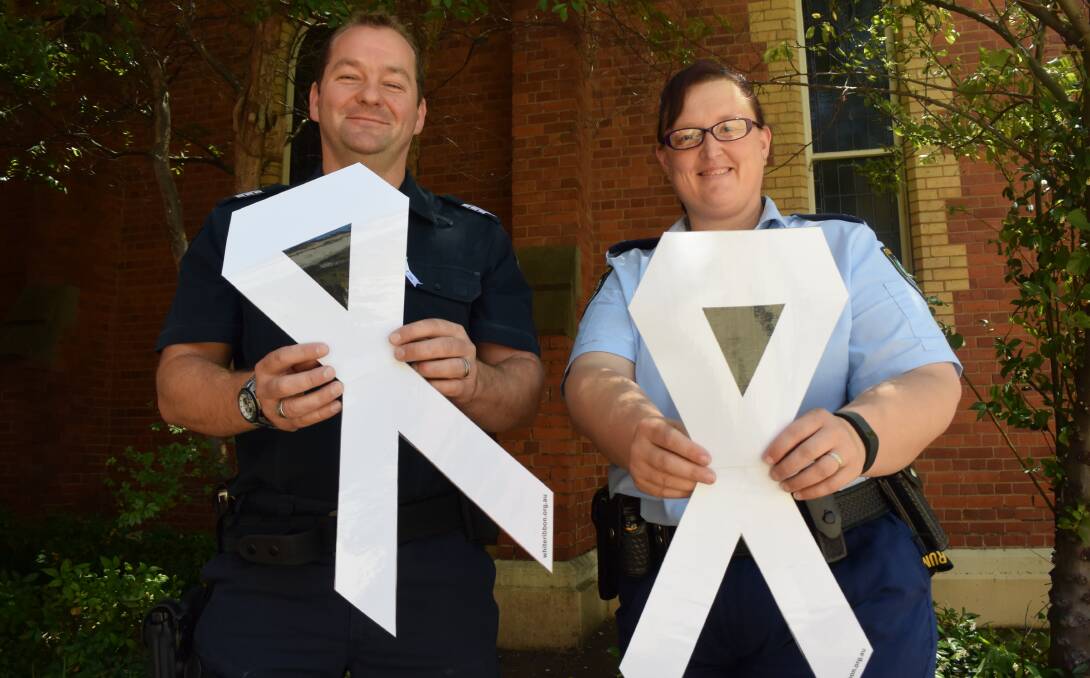 LEADERS: Wodonga acting sergeant Braithe Gibson and Albury domestic violence liason officer Alicia Langman will march. Picture: ELLEN EBSARY