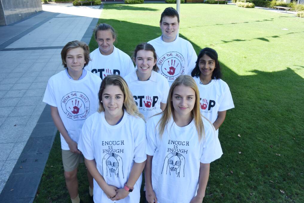 LEADERS: Students Kobey Hudec, Ethan Styles, Halle Love, Stephanie Murray, Tom White, Emily Carle and Miriam Ceraman have worked on the campaign.