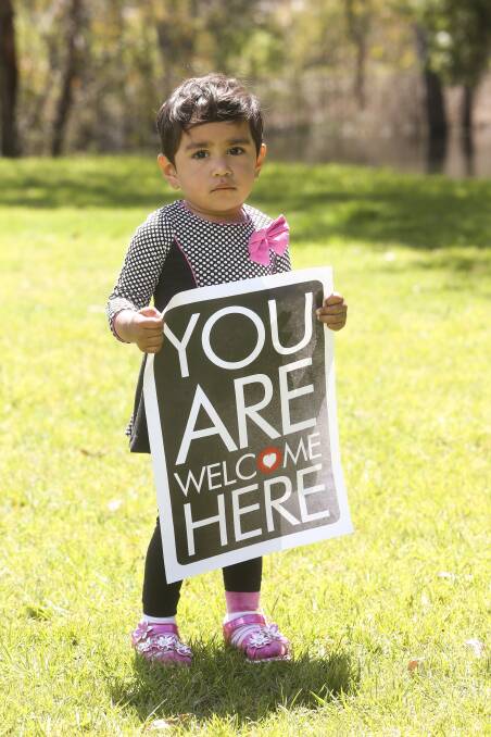 WELCOME: Grace Chouhan, 1, will walk alongside her father, Teju Chouhan, at the Border's first Walk Together event on Saturday. Picture: ELENOR TEDENBORG