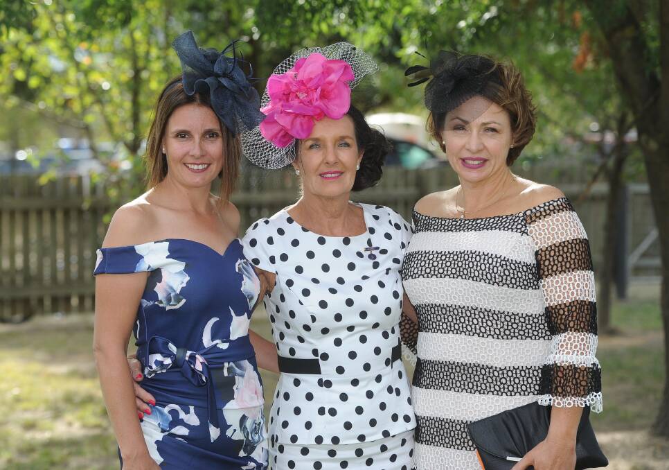 BIG DAY: Jody Martin, Susie Finlay and best dressed local Kylie Melbourne. Pictures: LAURA HARDWICK