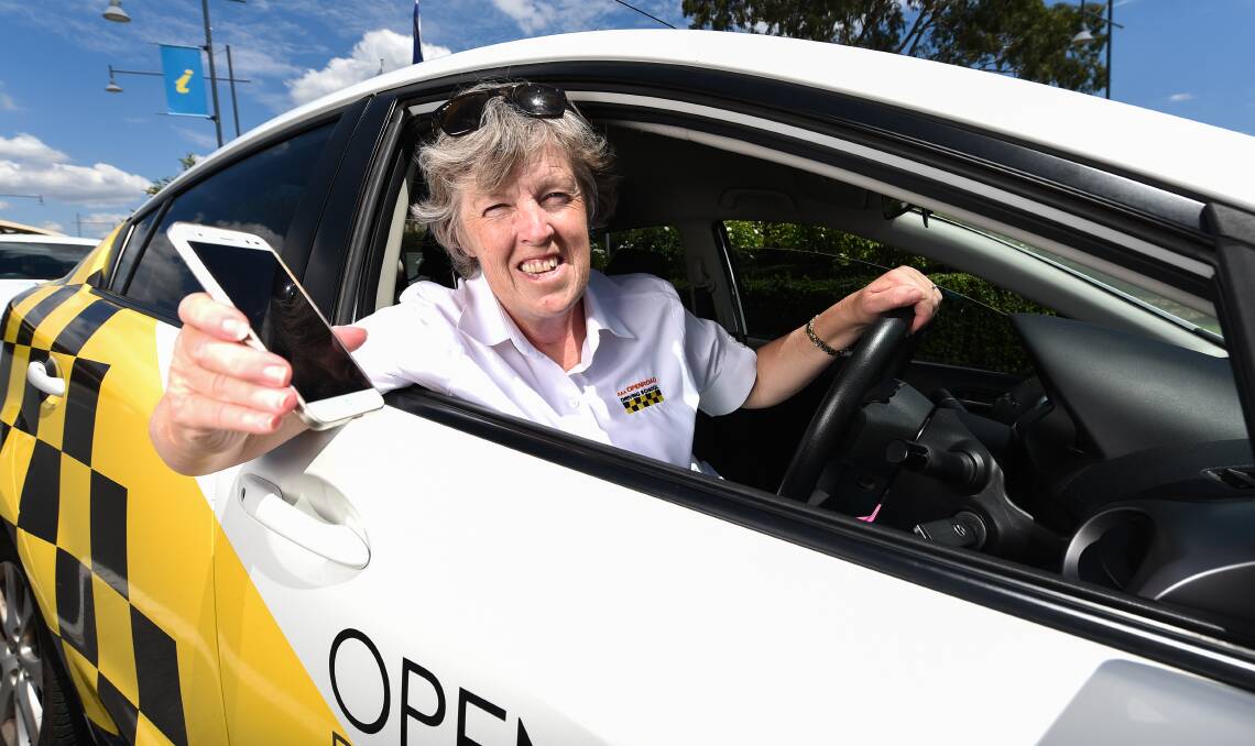NEW IDEA: AAA Open Road Driving School's Christine Hill is among instructors following a smartphone logbook trial. Picture: MARK JESSER