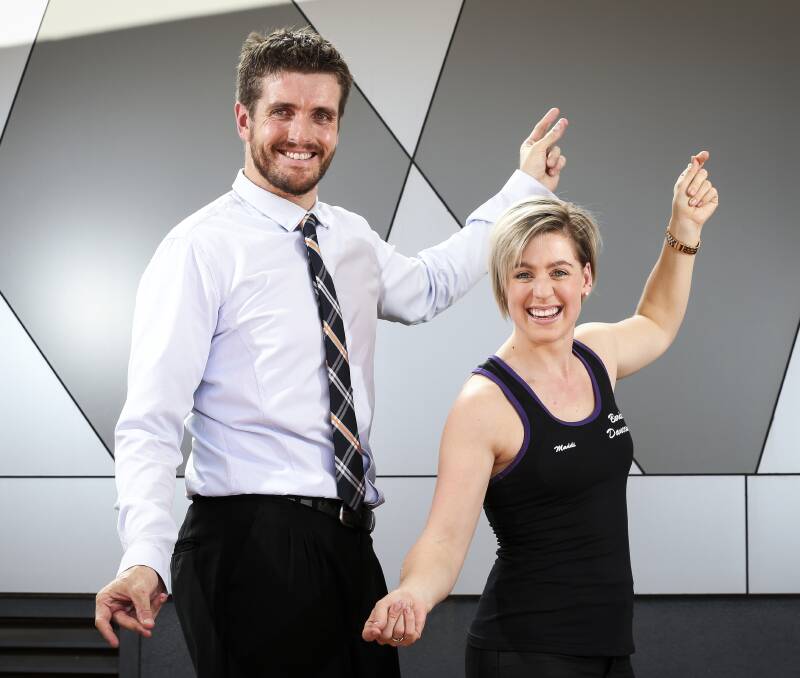 TEAM: The Border Mail editor Xavier Mardling and dance teacher Maddi Bullock will take part in the 2017 Stars of the Border Dance for Cancer, joining a list of well-known personalities and sportspeople. Picture: JAMES WILTSHIRE