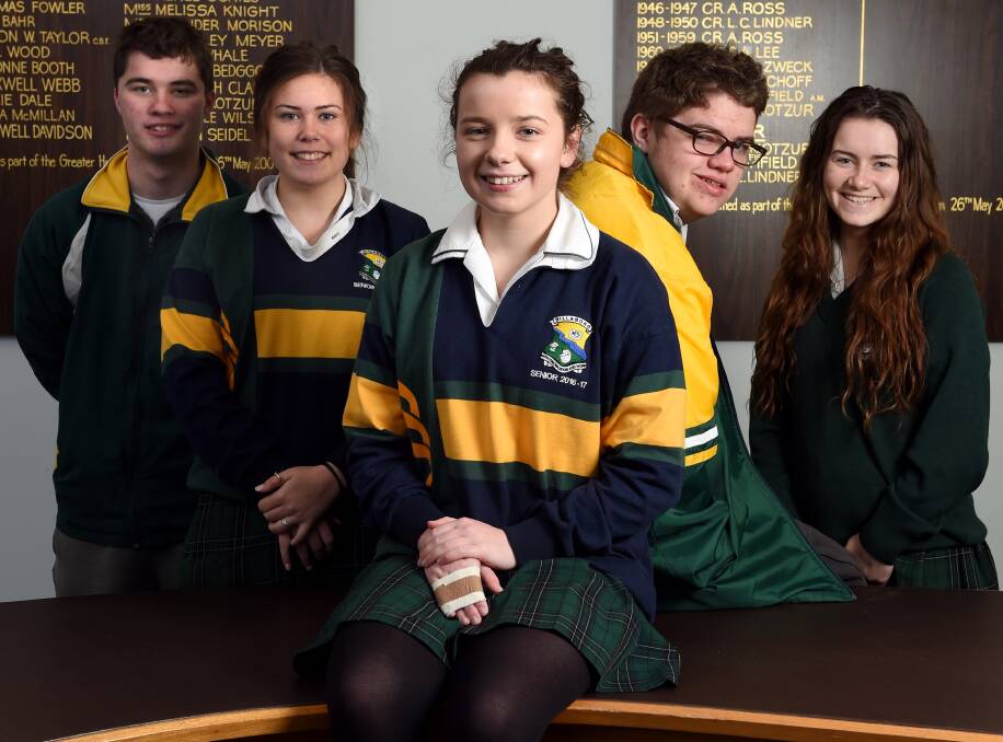 INSPIRED: Greater Hume Council youth advisory committee's Mitchel O'Keeffe, Blayd Slatter, Emily Jones, Taylor Manton and Abagail Manton, all 17. Pictures: MARK JESSER