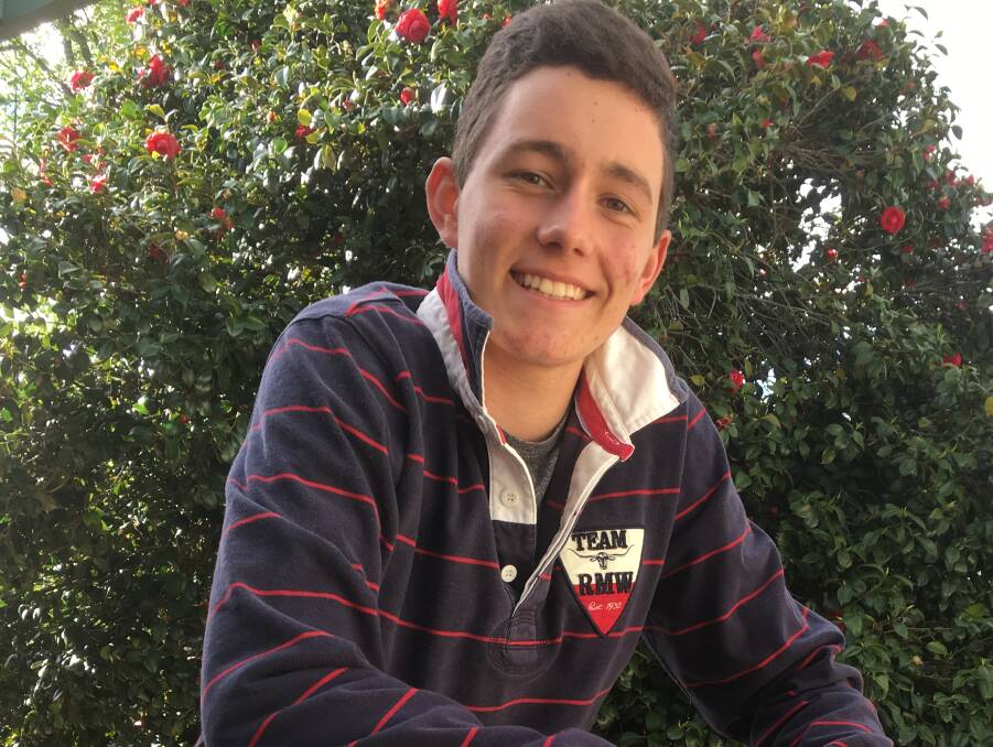 TALENTED WRITER: Corowa High School’s John Schnelle, 16, has made it into the top 10 of the La Trobe University young writers’ awards for his short story.