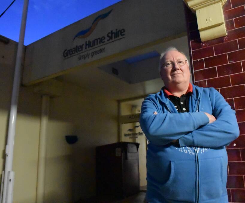 DISAPPOINTED: Jindera resident Peter White's submission of alternate residential rates, offsetting a hike of more than 10 per cent, was not adopted. Residents are considering a push to become part of Albury council's catchment. 