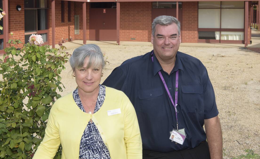 BIG NEWS: Benalla Health CEO Janine Holland and nurse unit manager Nathan Willoughby at a site set for construction. Picture: SIMON BAYLISS