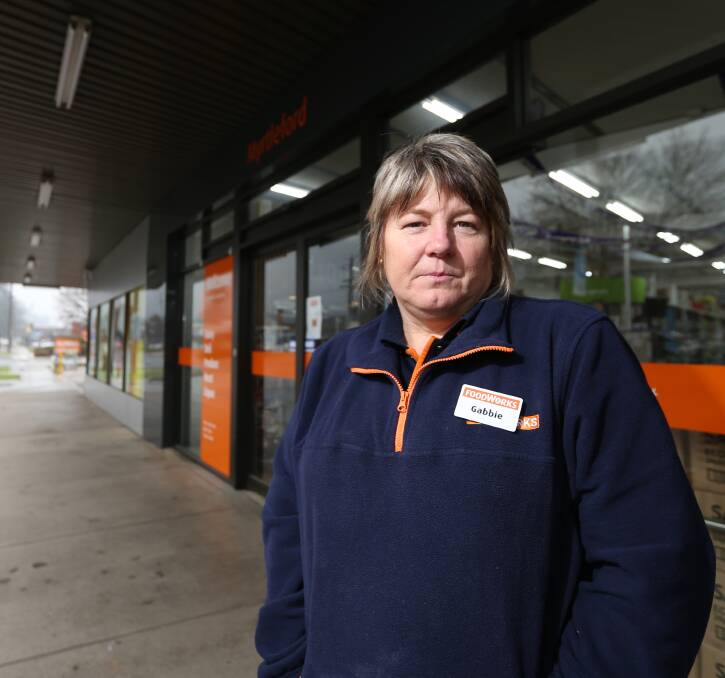 UPSET: FoodWorks Myrtleford manager Gabbie Piazza is dealing with the aftermath of a break-in at the supermarket. Picture: JAMES WILTSHIRE