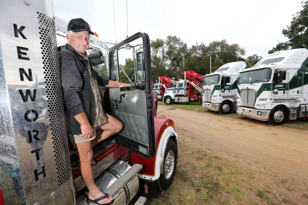 POPULAR PICK: Wangaratta truckie Graeme Snell's 1994 Kenworth T900 won people's choice, one of nearly 20 categories at the truck show and rodeo. Mr Snell already has a spot in mind for his plaque. Pictures: KYLIE ESLER