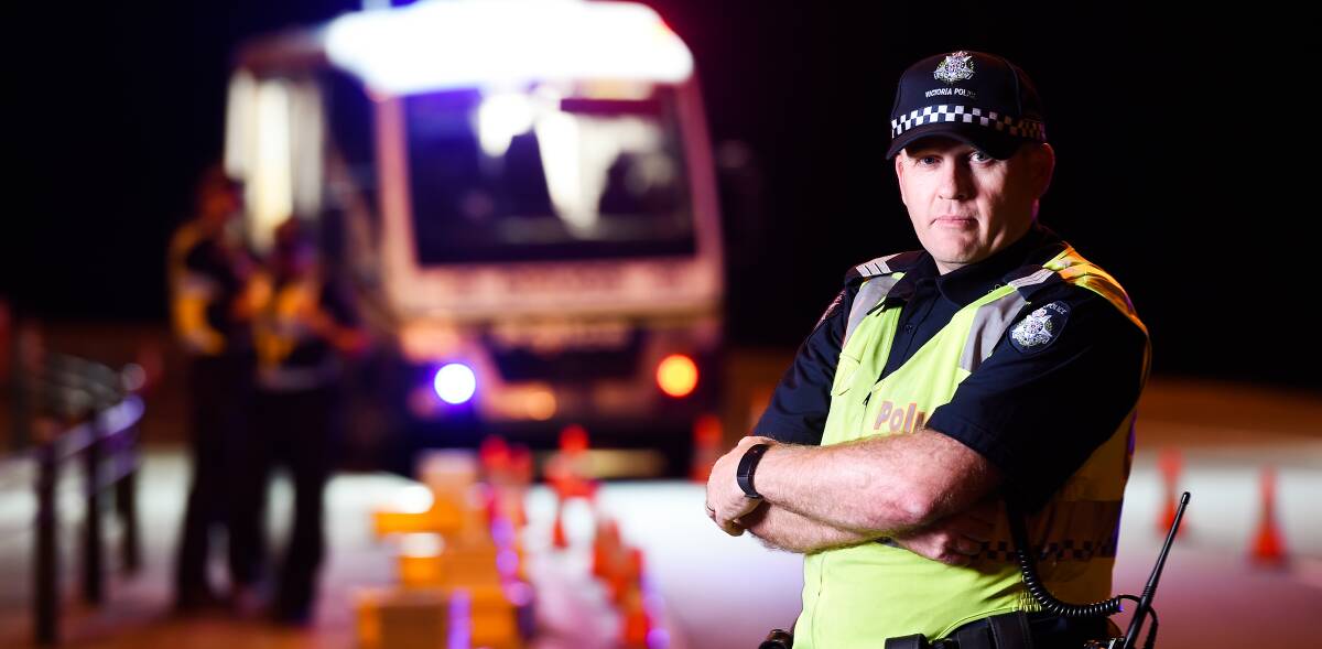 CO-OPERATING: Wodonga Acting Sergeant Owen Clarke says there were a number of alcohol readings below the legal limit, with four people processed for drink-driving.