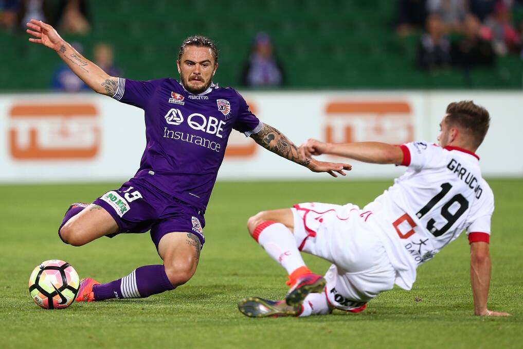 Highlights from the round seven A-League match between the Perth Glory and Adelaide United at nib Stadium on November 18 in Perth. Photos: Paul Kane/Getty Images
