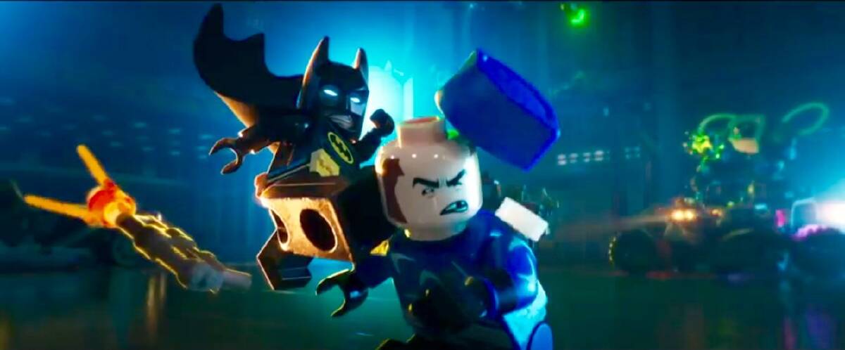 ACTION PACKED: Still from The Lego Batman Movie which stars Will Arnett, Michael Cera, Rosario Dawson, Ralph Fiennes and Zach Galifianakis. Picture: Supplied