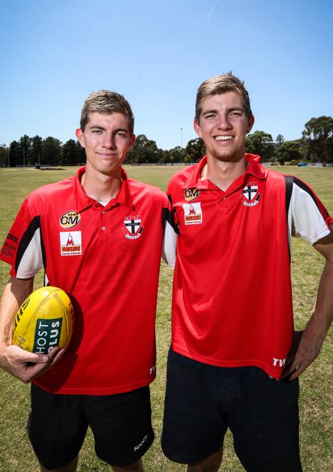 IN IT TOGETHER: Brothers Brady and Ryley Sharp will be key inclusions for the Saints this season.