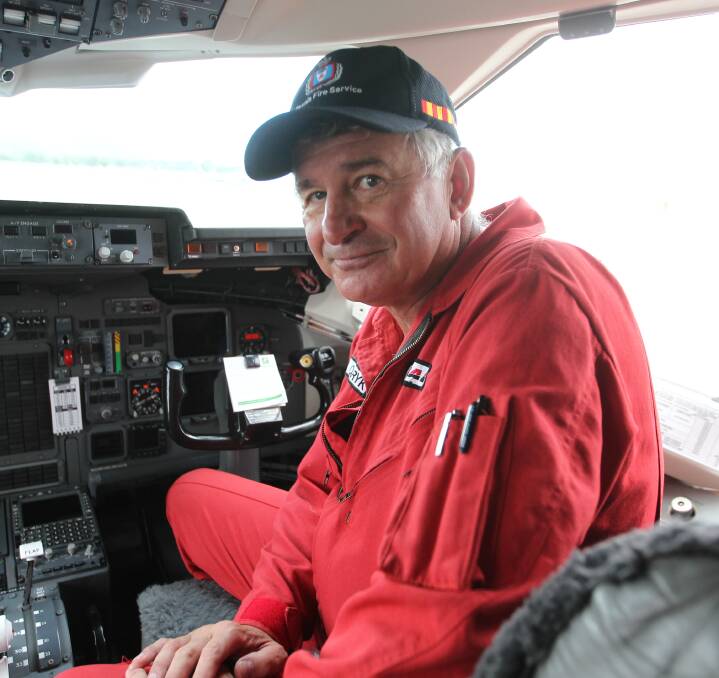 LONG HAUL: Large air tanker pilot Bob Caryk is part of a team from Canada who have joined Australian firefighters this fire season. The season is expected to run through until April.