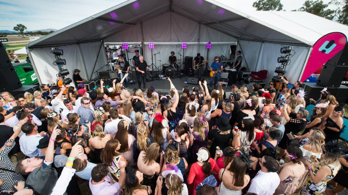 THE WAY IT'S GONNA BE: The Albury Gold Cup crowd flocked to see Aussie music icon Daryl Braithwaite perform on Friday. Approximately 14,000 people attended the Cup. Picture: MARK JESSER