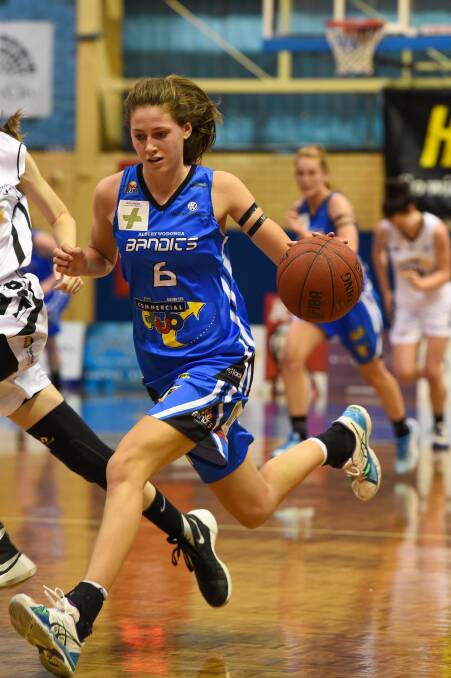 Olivia Barber scored 17 points in as many minutes to spark the Lady Bandits' comeback win over the Canberra Capitals Academy in the Allen McCowan Memorial Game. Picture: MARK JESSER