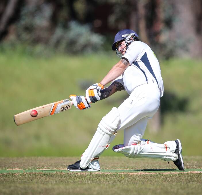 OUT OF THE MIDDLE: Rohan Pearce's unbeaten 69-run stand was bettered only by Aiden Ryan's knock of 76. The Rangers whacked 225 runs from their 40 overs. Picture: JAMES WILTSHIRE