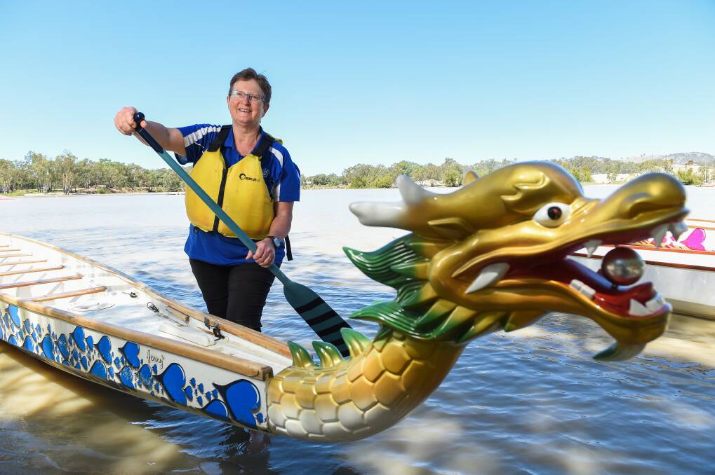 READY TO RUMBLE: Dragon Boat Victoria secretary Christine Gabriel is gearing up for a big weekend at the Victorian Dragon Boat Championships. Picture: MARK JESSER