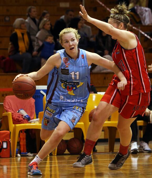 BACK IN BLUE: Steph Gorman and Mel Kirby return to the Lady Bandits line-up against Nunawading this Saturday night, after impressive campaigns at the recent national championships.