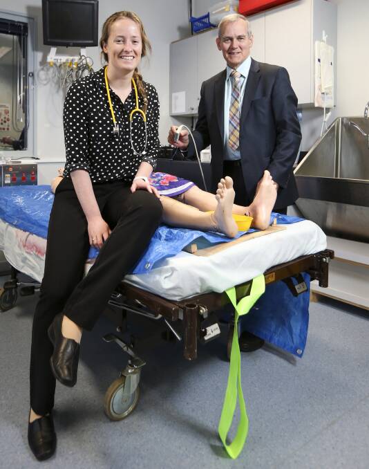 HOME: Student Katherine Grellman will be able to complete her studies on the Border thanks to a new rural training hub, overseen by Dr Neil Bright. Picture: JAMES WILTSHIRE