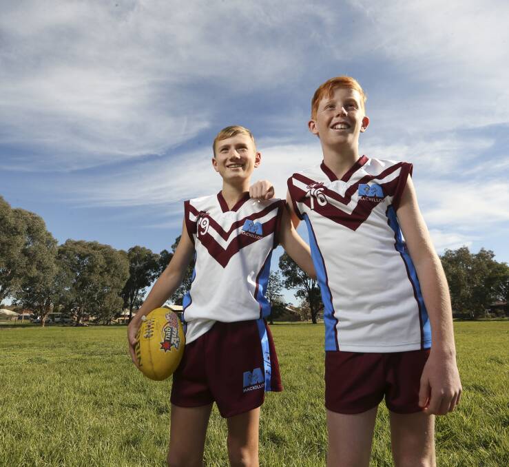 RIVERINA REPRESENT: Hunter Galvin,12, and Ben Parker, 11, from Holbrook have made the NSW Primary Schools team. Picture: ELENOR TEDENBORG