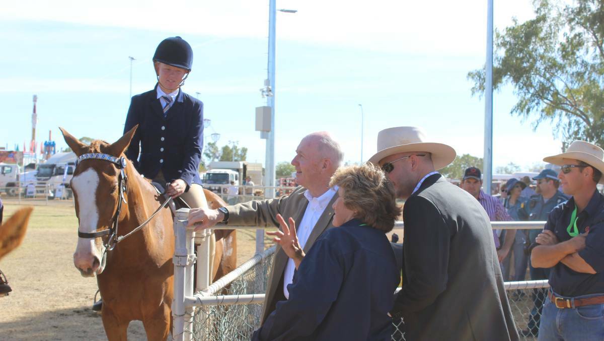 SPECIAL GUEST: The Governor-General and his wife get a tour of the Cloncurry Showgrounds with Mayor Greg Campbell. Photo: Samantha Walton. 