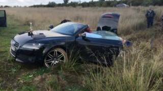 The learner driver allegedly attempted to evade police by fleeing on foot after the Audi he was driving became bogged down. Picture: NSW Police Force