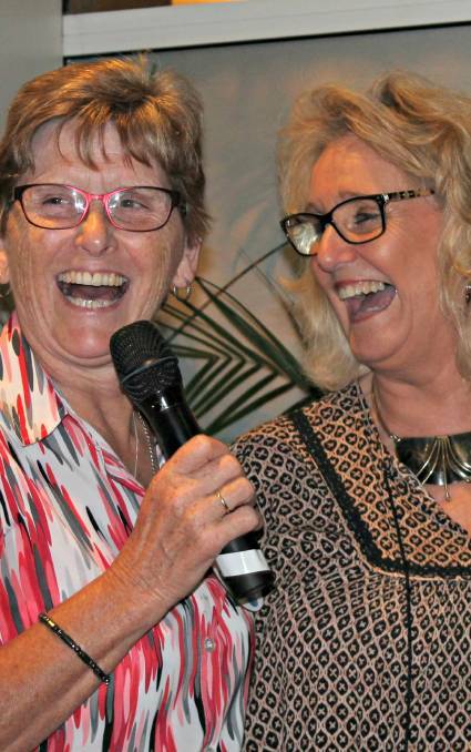 Nowra Rotarian Polly Hill (left) thanks fellow Rotarian Julie Ludlow for her interesting and entertaining talk and slideshow recently.