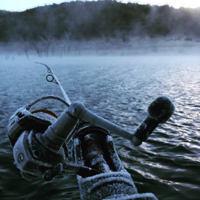 AMAZING: It's sure been cold out there, as this spectacular shot taken by reader Michael Boyle during a weekend fishing trip to Eucumbene shows. Send your fishing photos, along with a few details, to 0475 947 279.