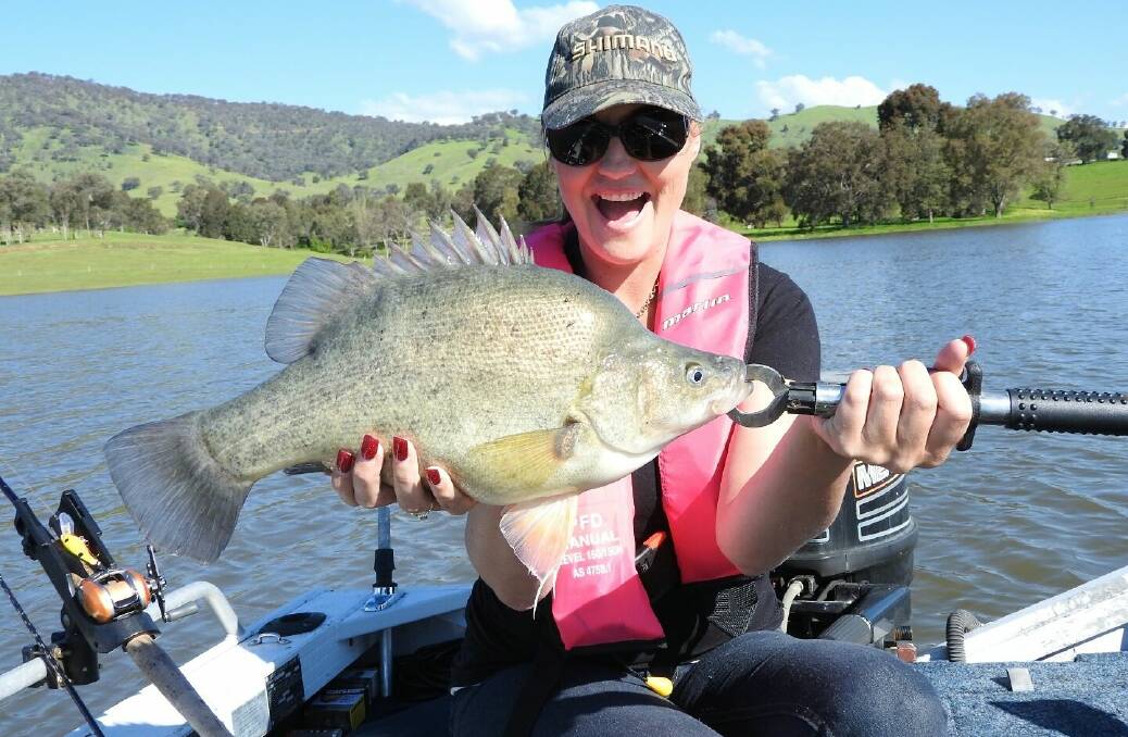 RIPPER: Sarah Barry caught her first yellowbelly while fishing the Mitta River. You can send your pictures to matthew.crossman@fairfaxmedia.com.au or 0475 947 279.