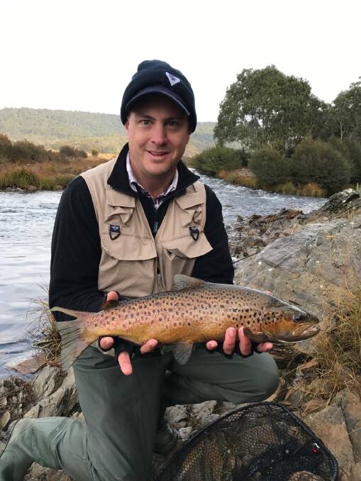 WHAT A RIPPER: Jason Sheather was among those who got among the big browns in the Eucumbene River last week. Like to share your catch? Send your fishing photos, along with a few details, to 0475 947 279 or 0475 953 605.