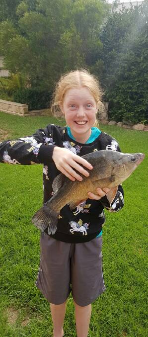 RIPPER: Young Tara loves her fishing and jagged this 45cm beauty while fishing at Hume Weir. Send your fishing photos, along with a few details, to 0475 947 279.