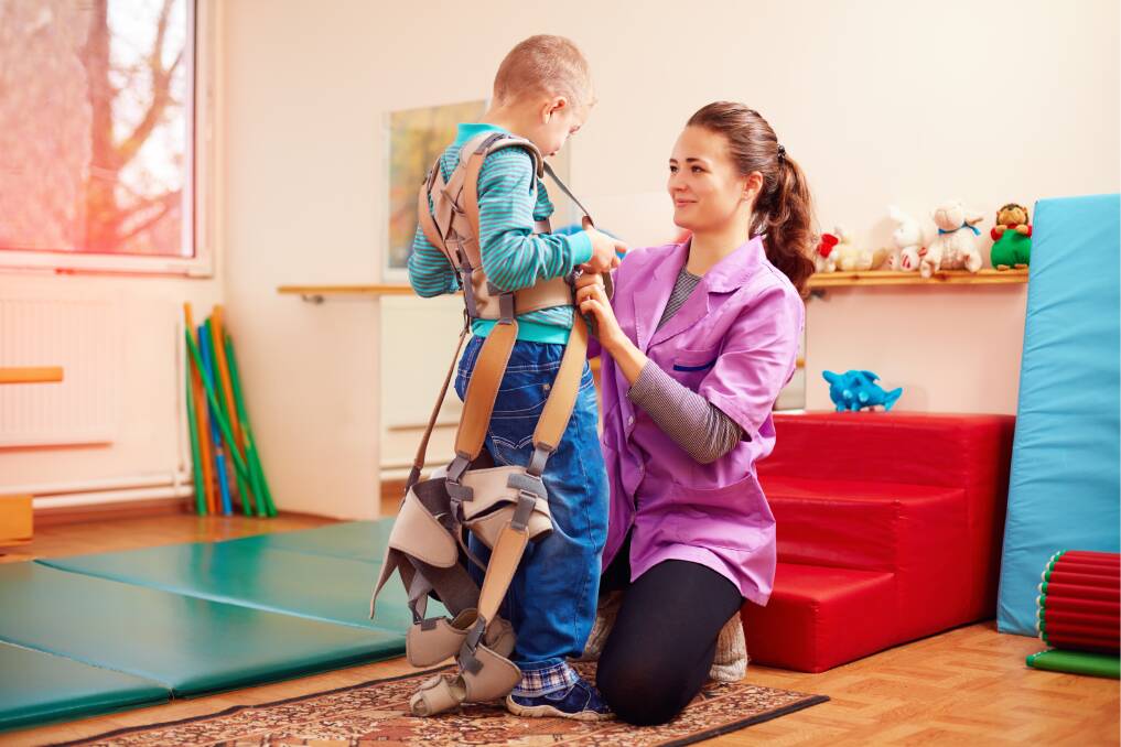 ONE STEP AT A TIME: Physiotherapists work with Cerebral Palsy patients to give them the best quality of life. Picture: Shutterstock.