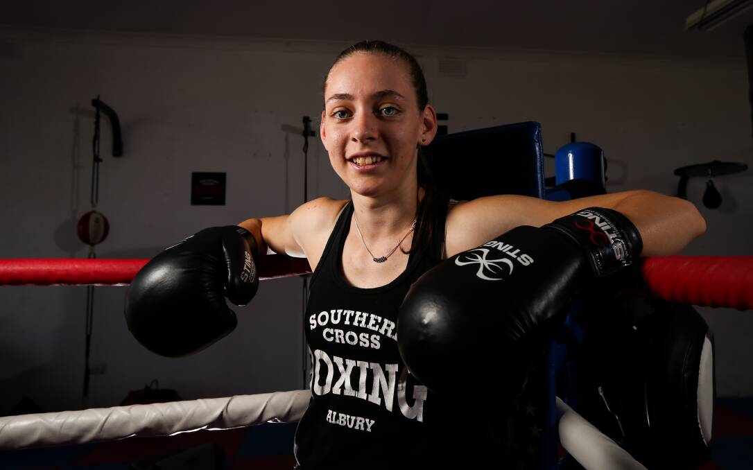 AT HOME: Tanisha Devlin feels just as at home in the ring as her family's house. Pictures: JAMES WILTSHIRE