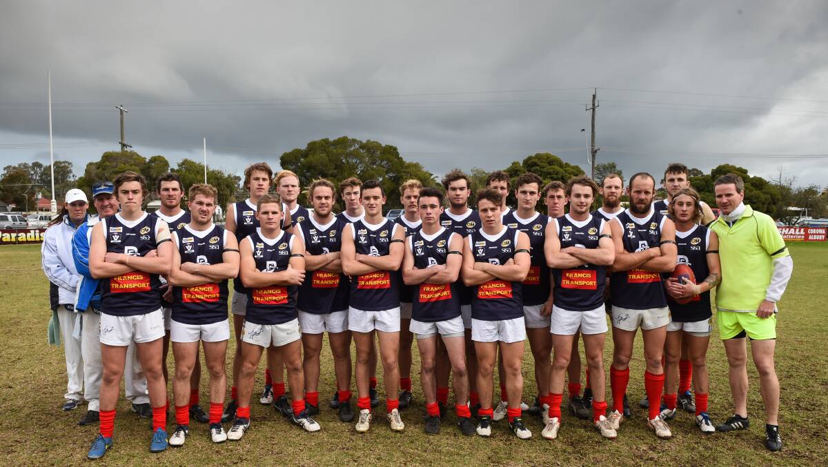 FLASHBACK: Corowa-Rutherglen played a home match at Rutherglen's Barkly Park last season and players wore the old Rutherglen jumper. Corowa-Rutherglen's future in the Ovens and Murray league is firmly in the spotlight.