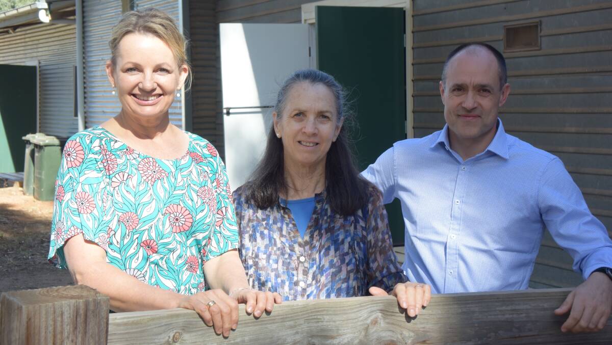 DELIVERY DAY: Member for Farrer Sussan Ley, Savernake resident Ann Sloane and Vodaphone ceo Iñaki Berroeta at the launch of mobile phone coverage in the area.